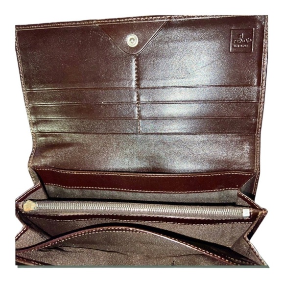 FENDI Bi-fold Zucca Continental Wallet in Tobacco. - Picture 4 of 16